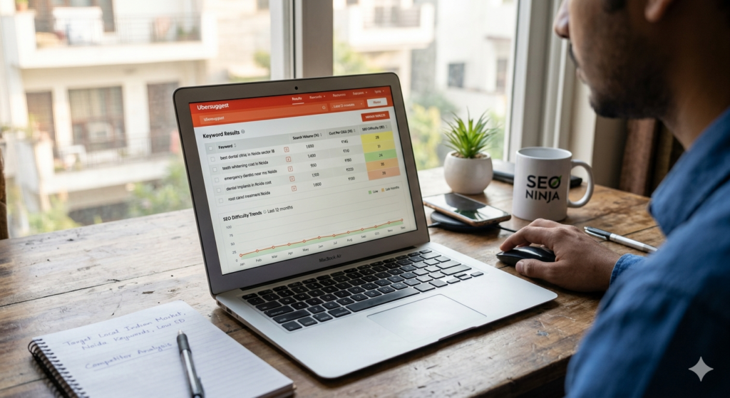 Finding long-tail search terms using local SEO tips for small business India.